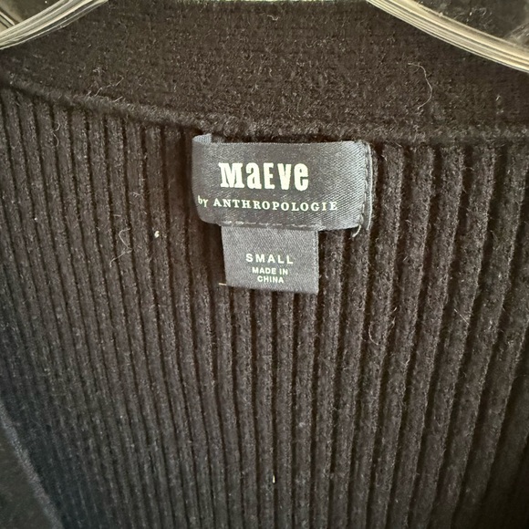 Anthropologie Black Ribbed Cardigan - Picture 3 of 3